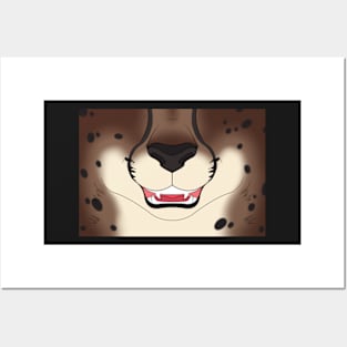 Chocolate Cheetah Face Posters and Art